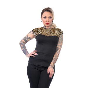 NWT Steady Clothing Miss Fancy Top In Leopard